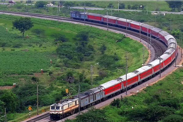 Railway network aerial view